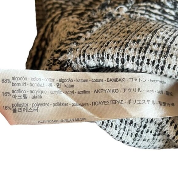 Massimo Dutti Shift Dress Medium Black & White Tweed - Picture 10 of 15